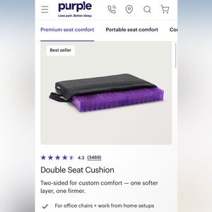 Purple Double Seat Cushion